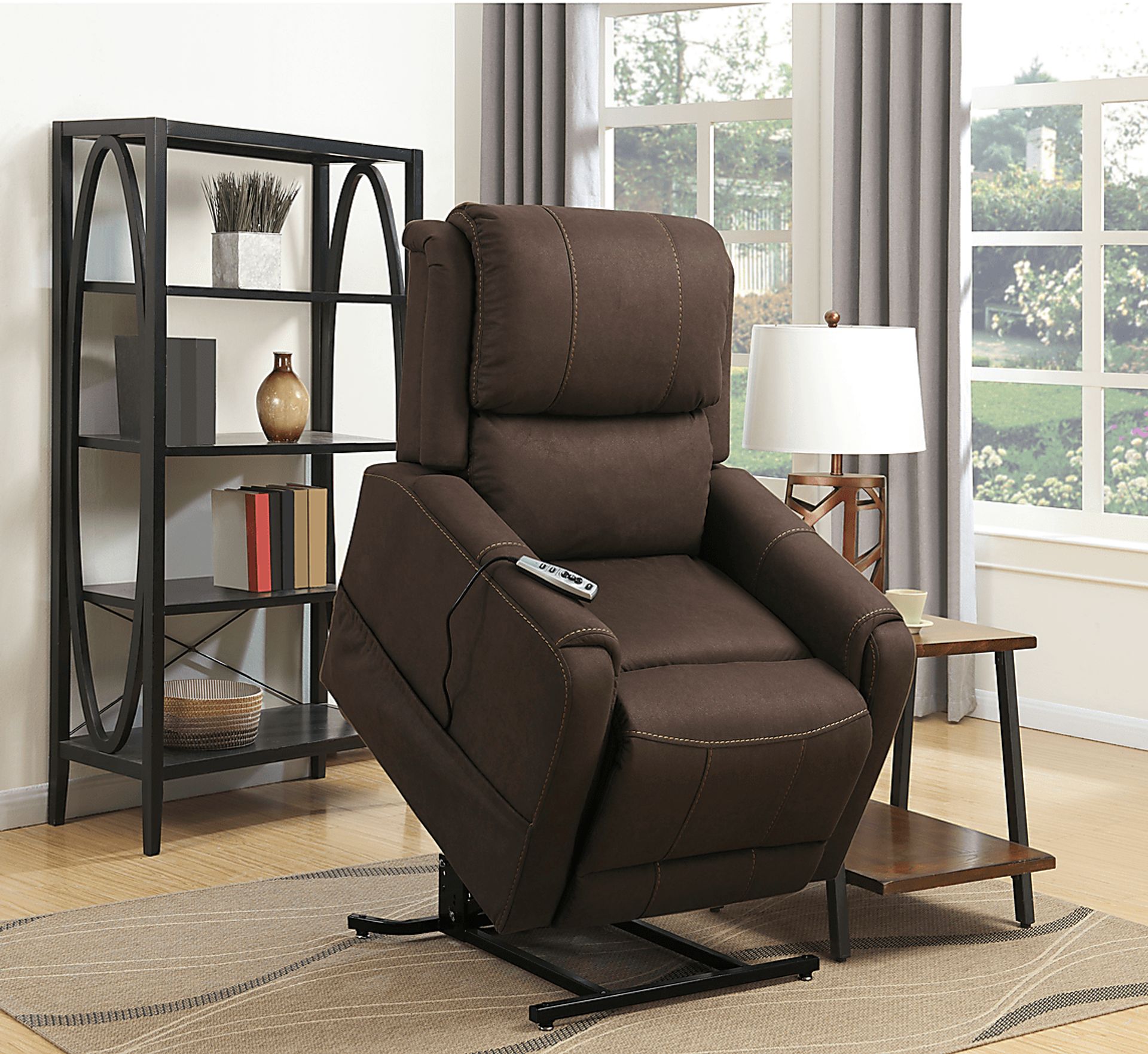 Fallowvalley Brown Lift Chair Power Recliner - Image 9