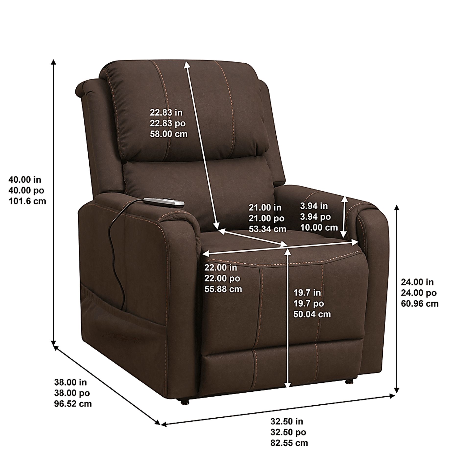 Fallowvalley Brown Lift Chair Power Recliner - Image 10