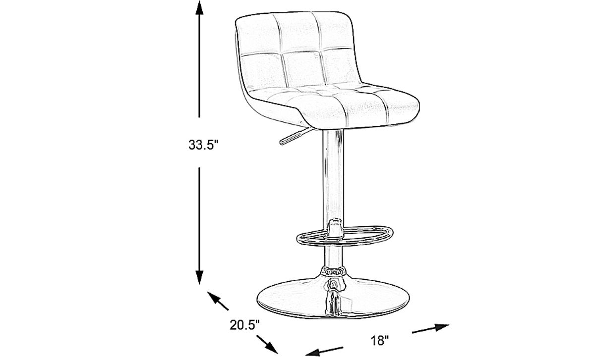 Falsley Gray Adjustable Barstool