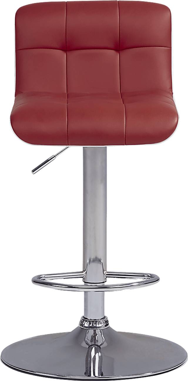 Falsley Red Adjustable Barstool - Thumbnail - Image 3