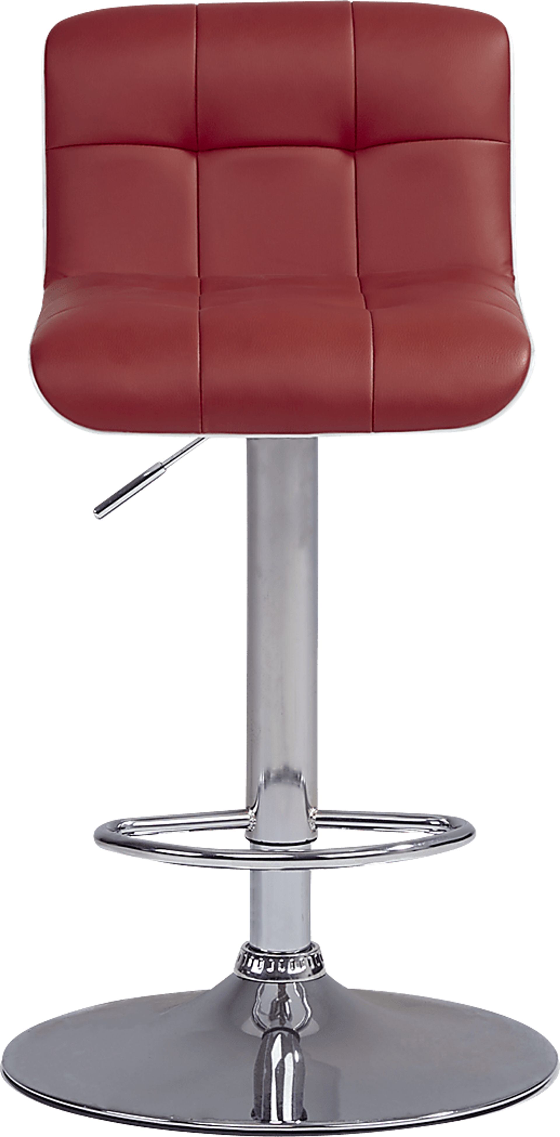 Falsley Red Adjustable Barstool - Image 3
