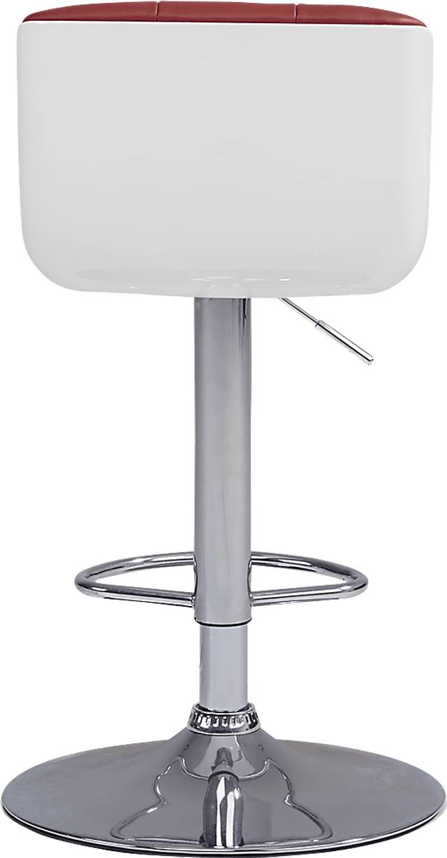 Falsley Red Adjustable Barstool - Thumbnail - Image 4