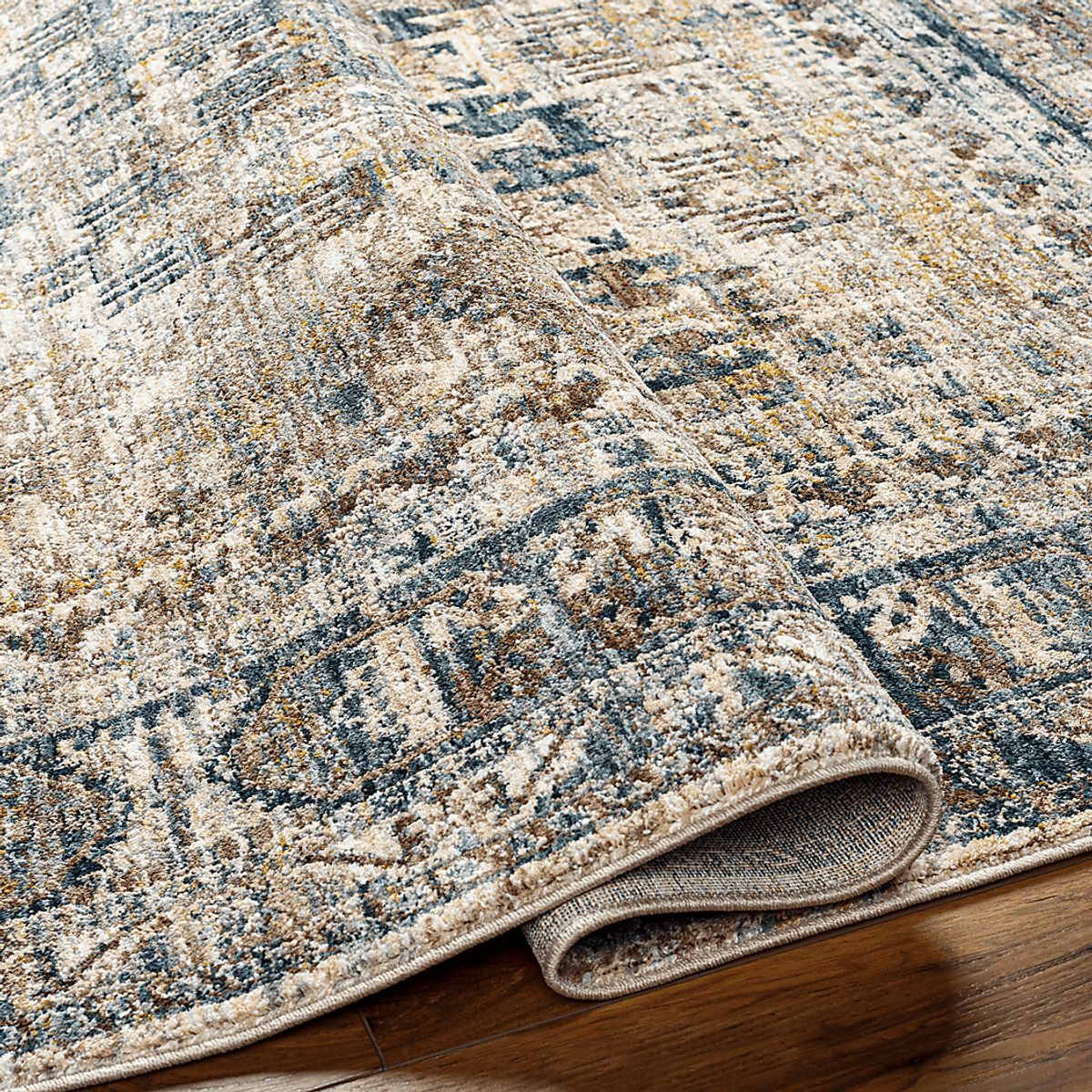 Falworth Denim Blue Rugs | Rooms to Go
