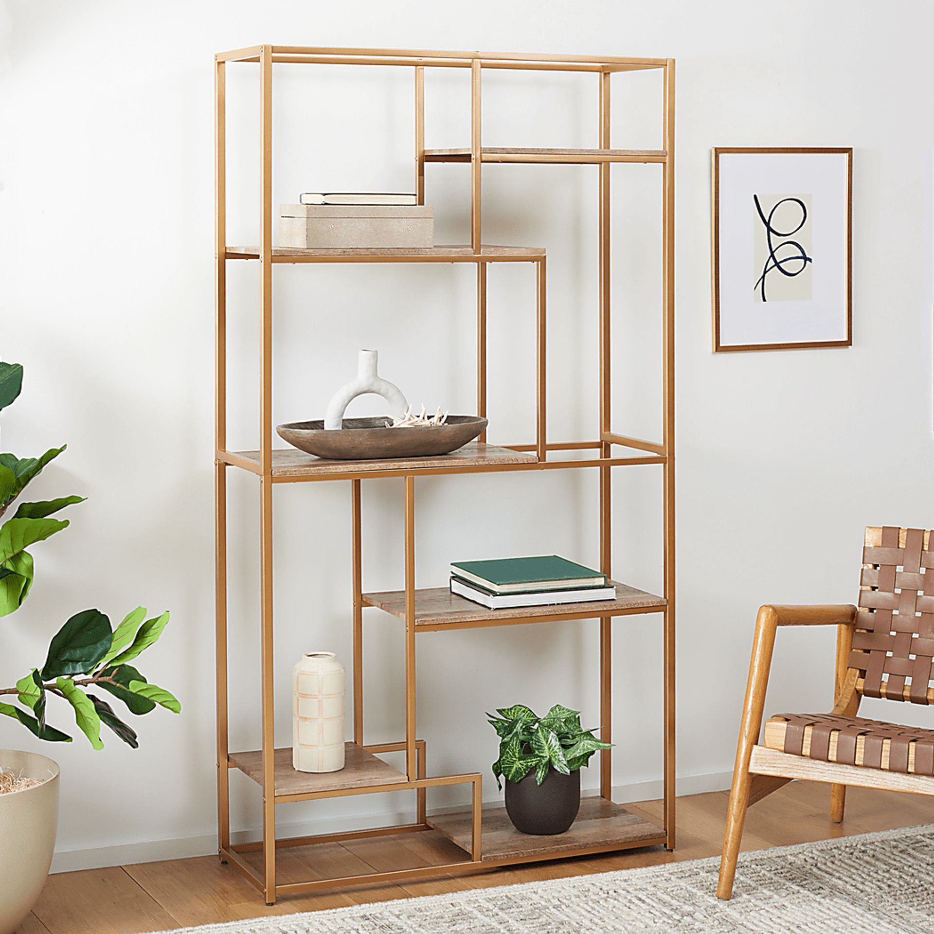 Fancei Natural Bookcase - Image 2