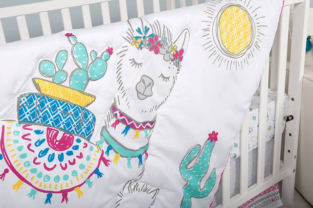 Fancy Llama White 4 Pc Baby Bedding Set - Thumbnail - Image 11