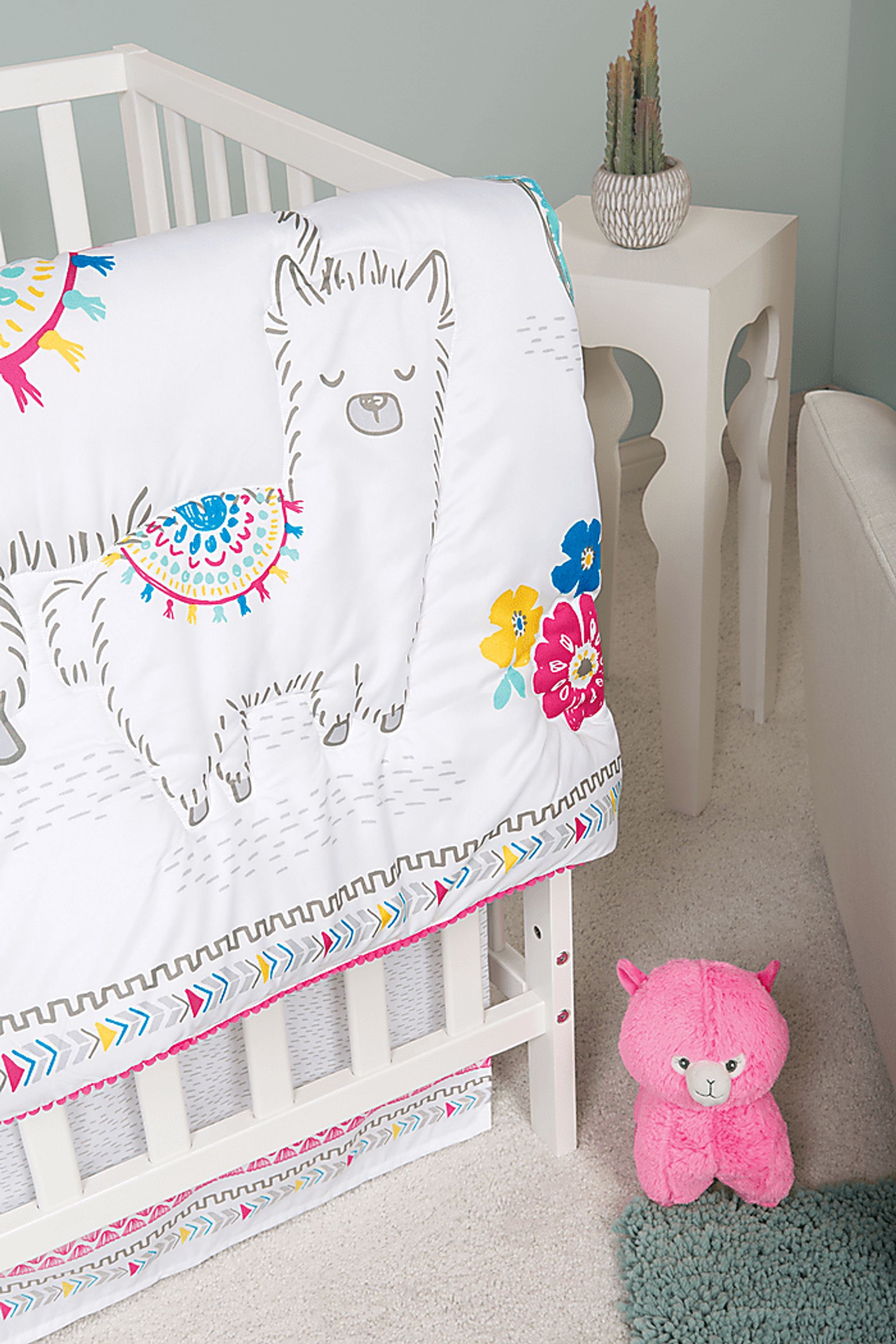 Fancy Llama White 4 Pc Baby Bedding Set - Image 13