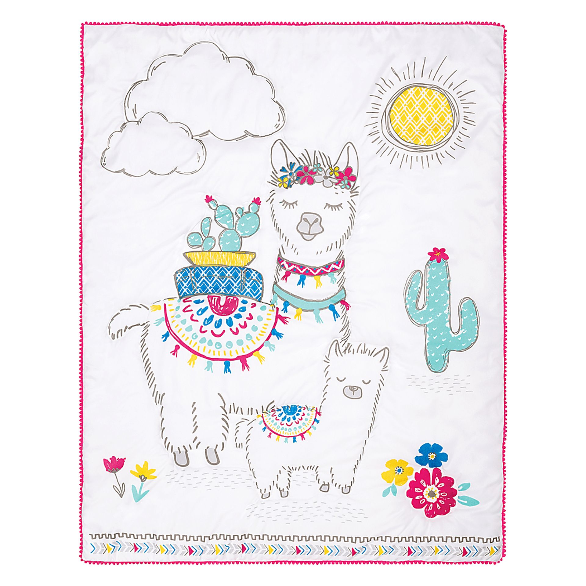 Fancy Llama White 4 Pc Baby Bedding Set - Image 5