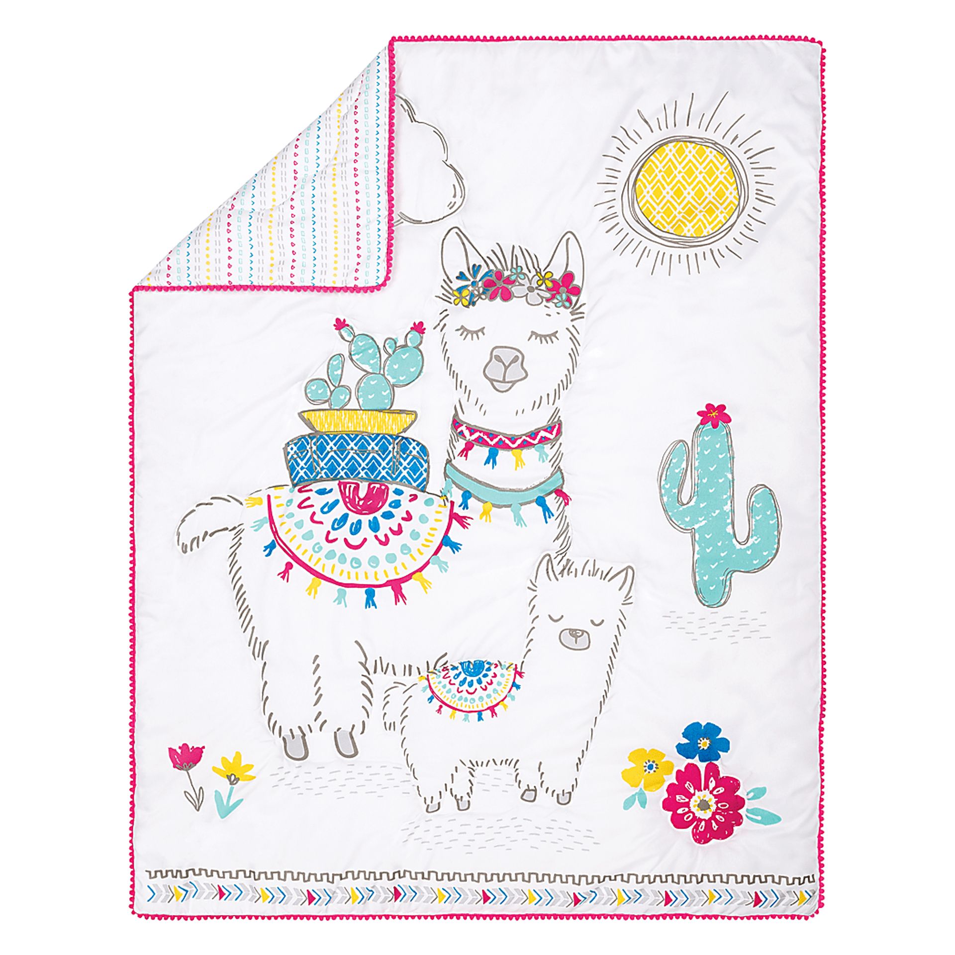 Fancy Llama White 4 Pc Baby Bedding Set - Image 7