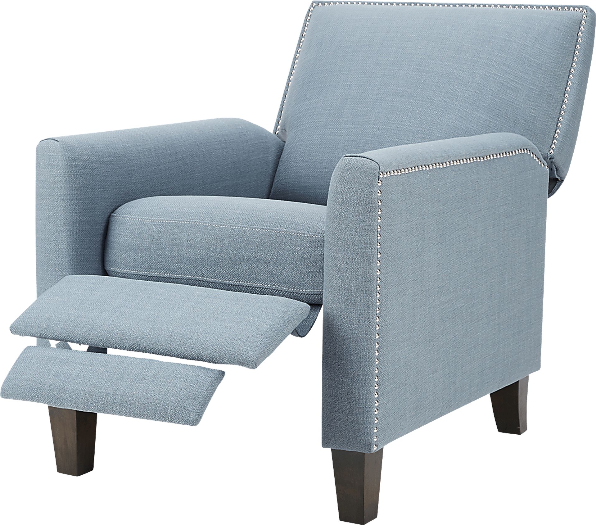 Faneca Blue Pushback Recliner - Image 3