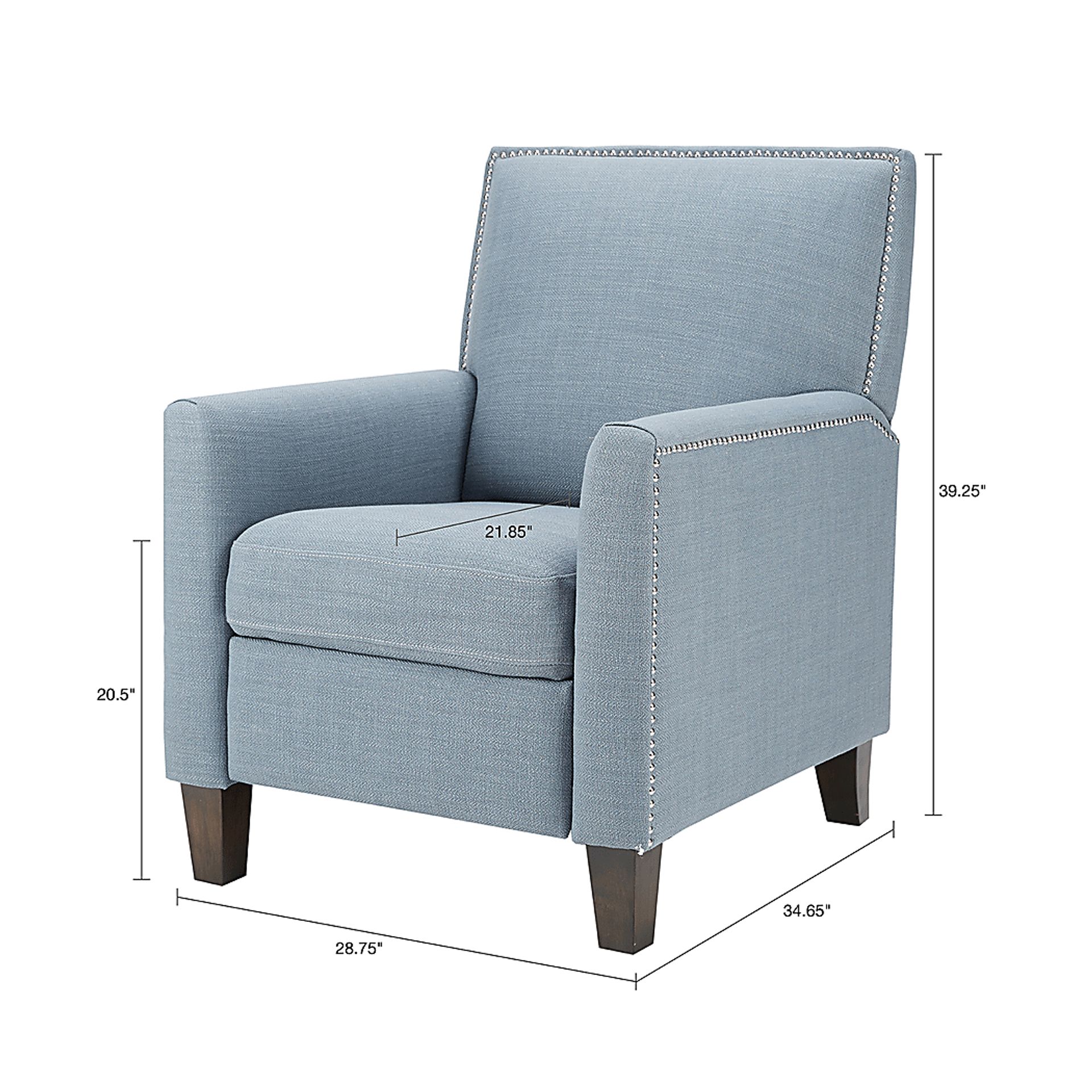 Faneca Blue Pushback Recliner - Image 6