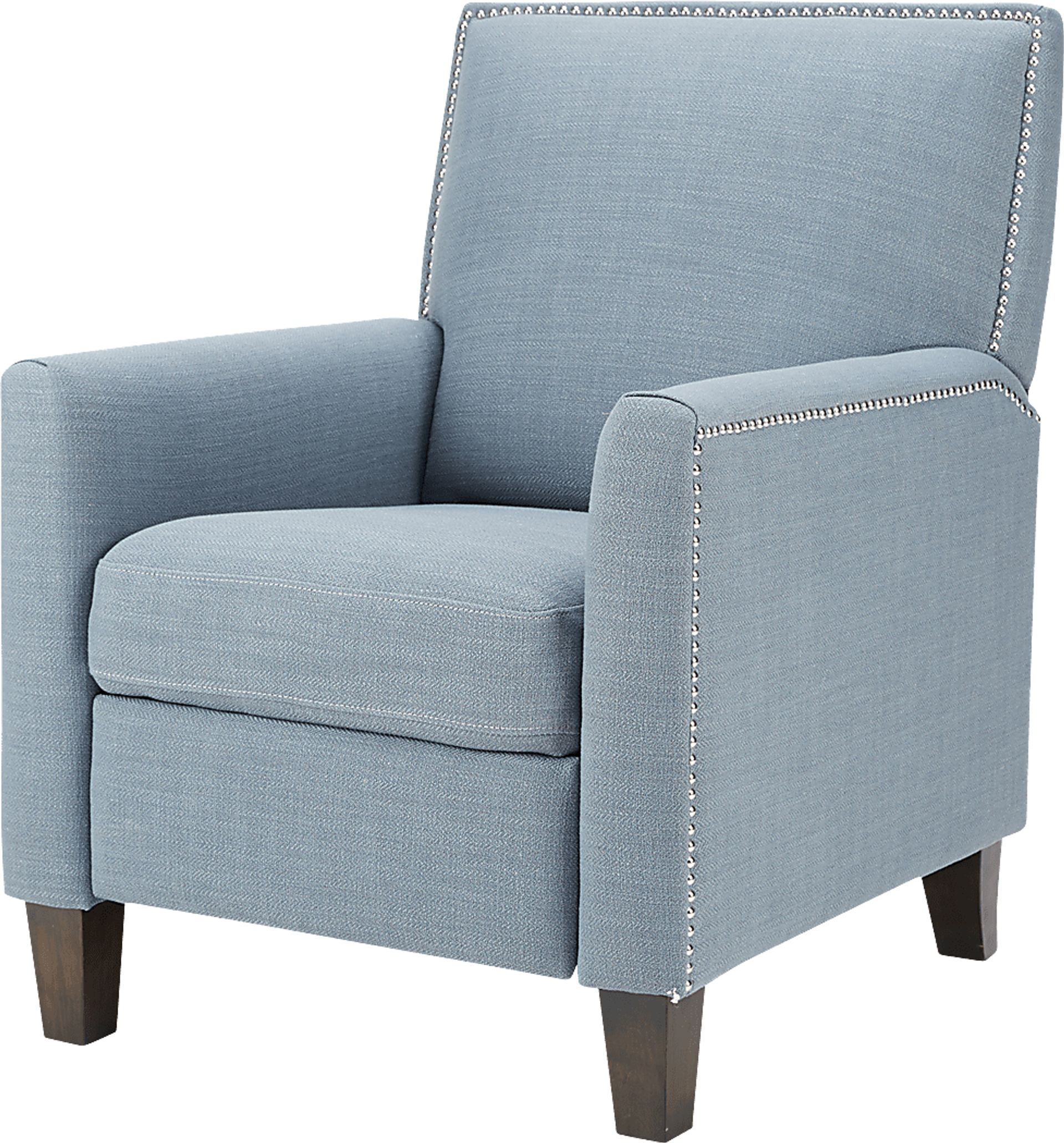 Faneca Blue Pushback Recliner - Image 1