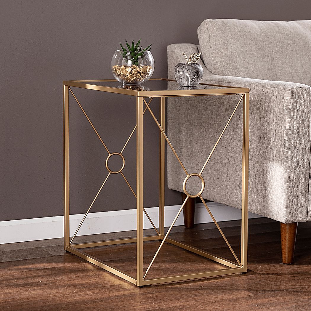 Faneher Gold End Table - Thumbnail 4