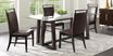 Fanmoore Espresso 5 Pc Dining Set with Brown Chairs