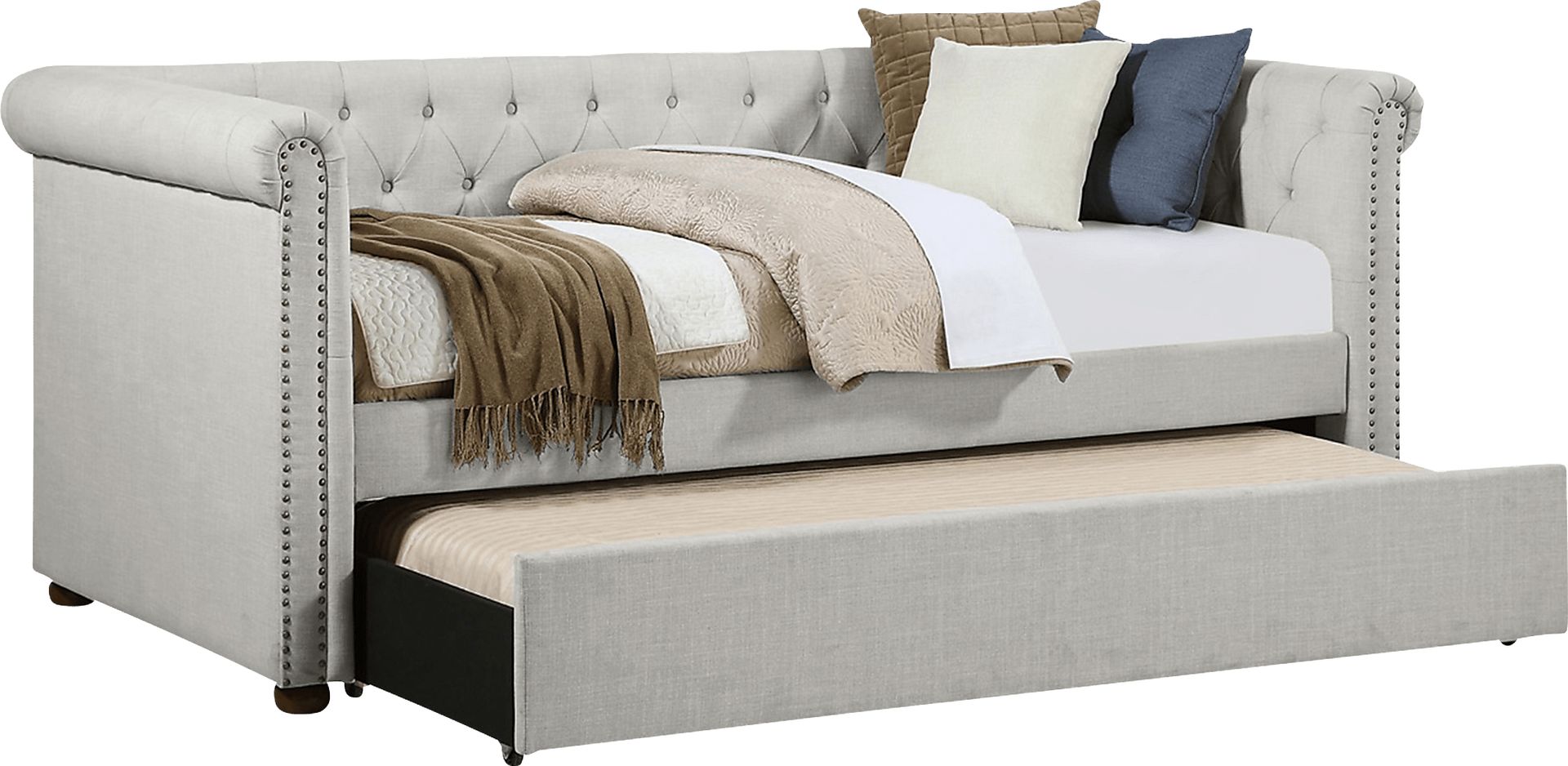 Fannin Beige Daybed with Trundle - Image 3