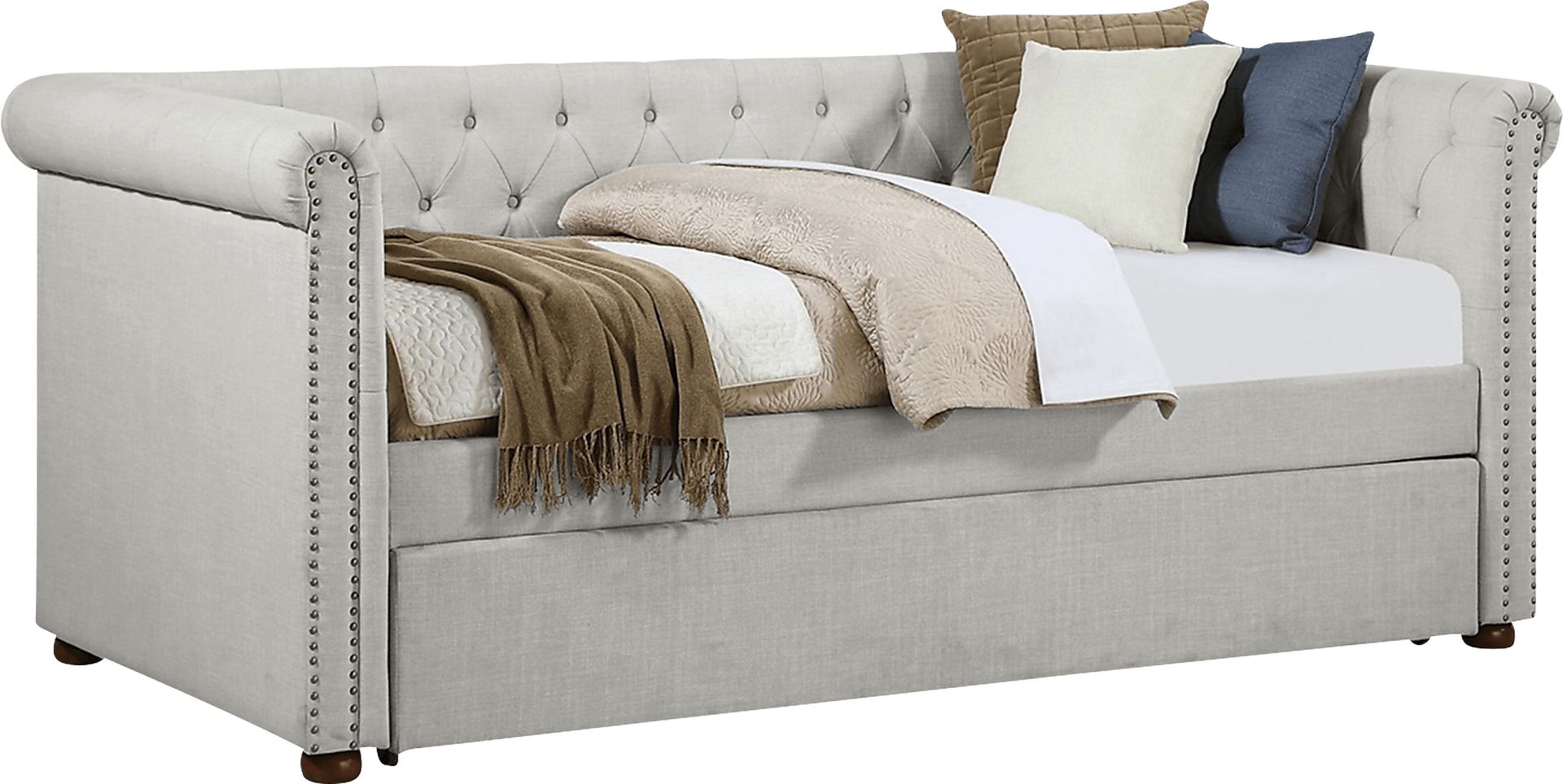 Fannin Beige Daybed with Trundle - Image 1