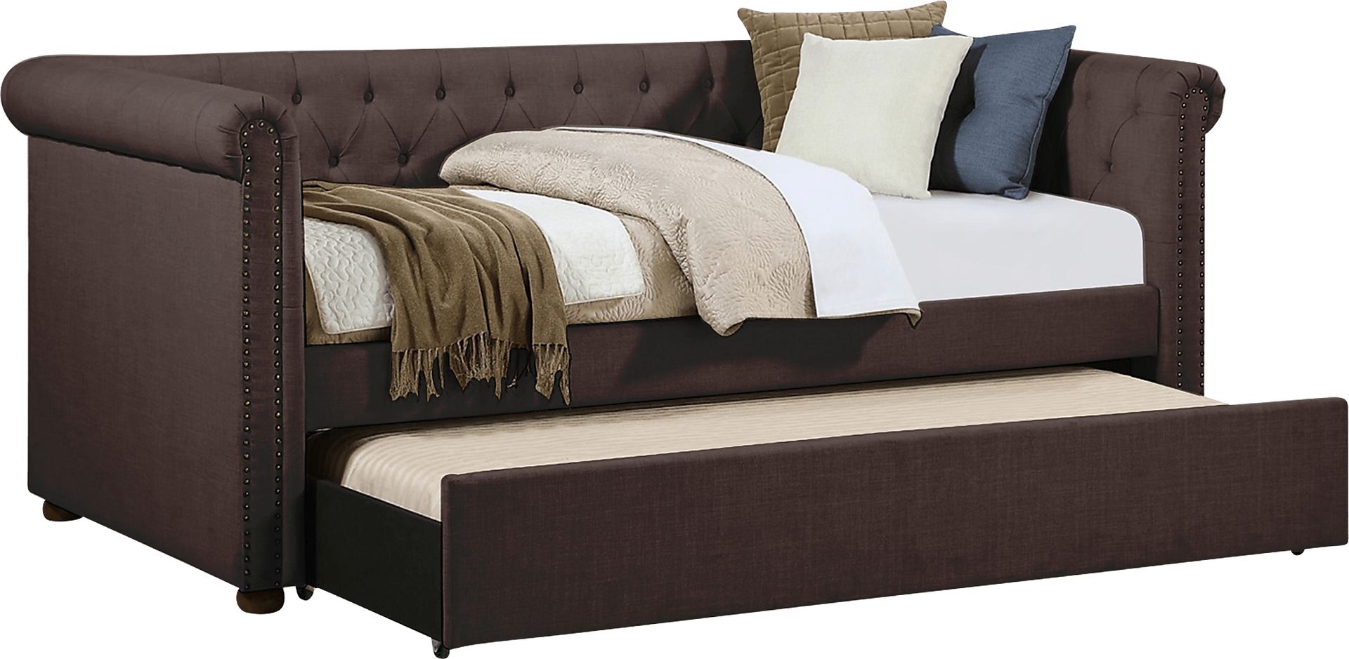 Fannin Dark Gray Daybed with Trundle - Image 3