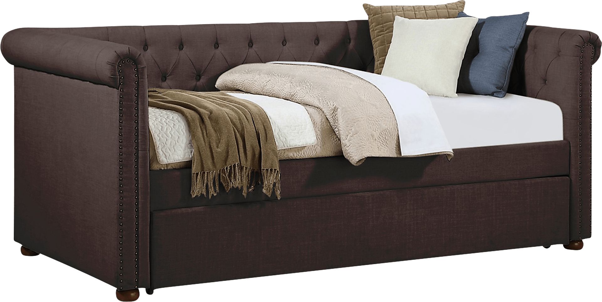 Fannin Dark Gray Daybed with Trundle - Image 1