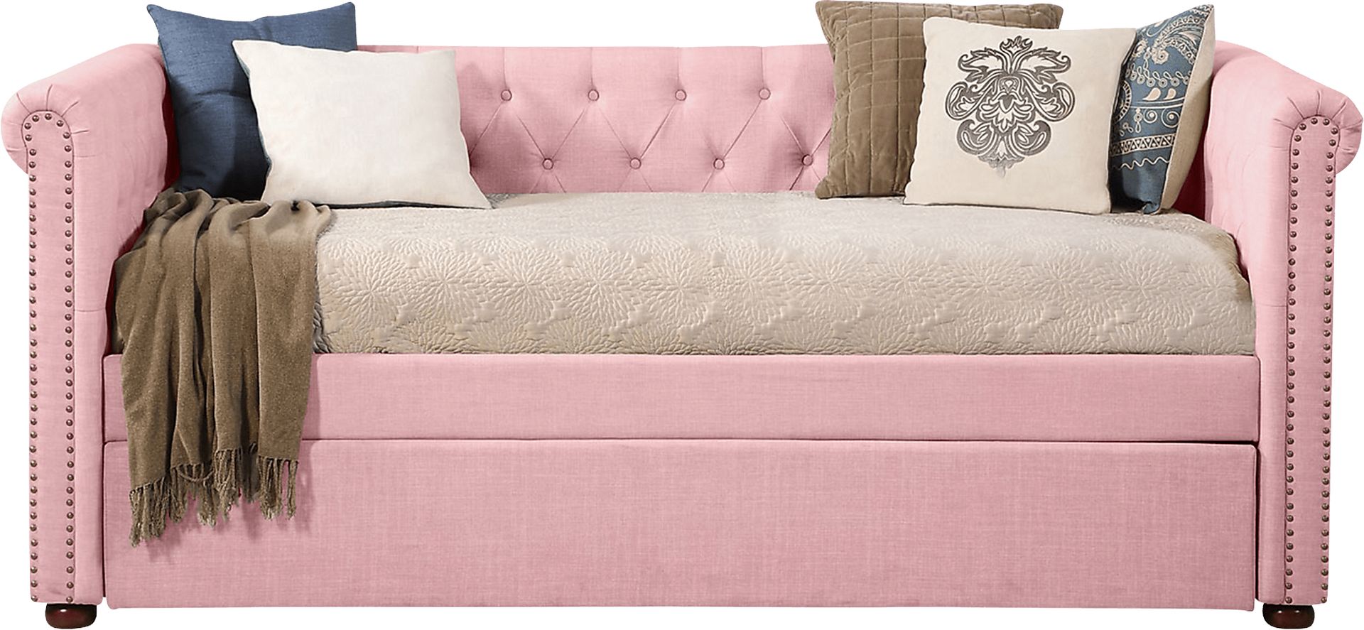 Fannin Pink Daybed with Trundle - Image 2