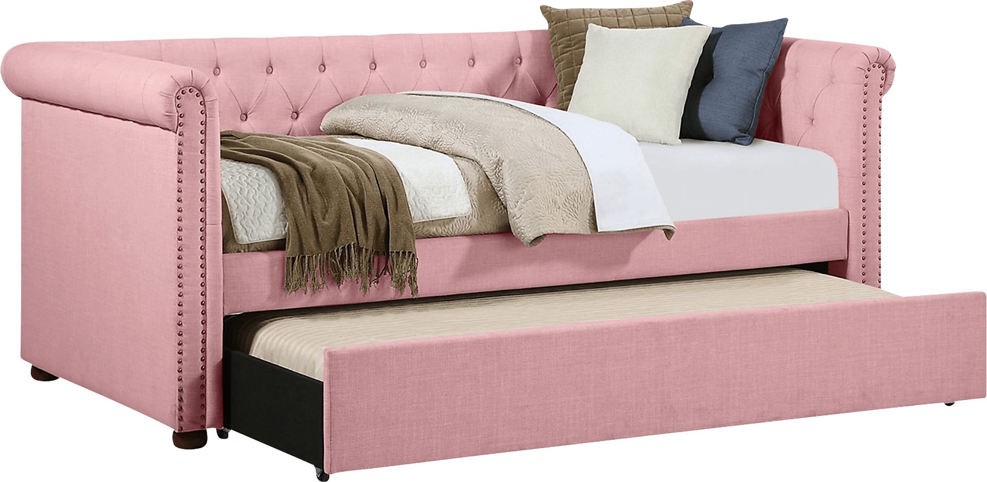 Fannin Pink Daybed with Trundle - Image 3