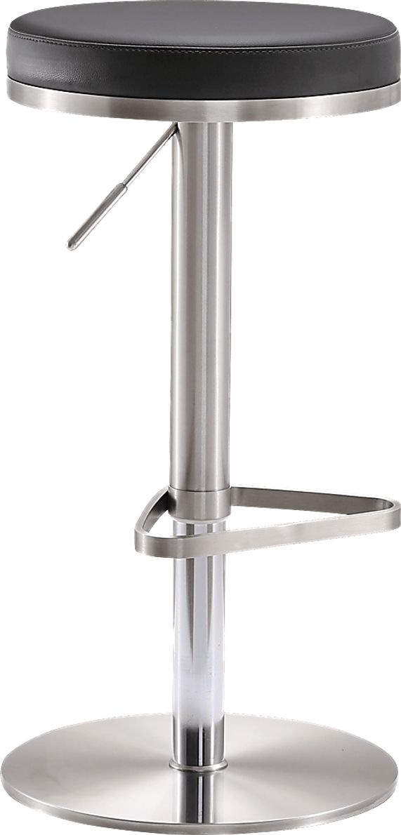 Fano Black Adjustable Swivel Barstool