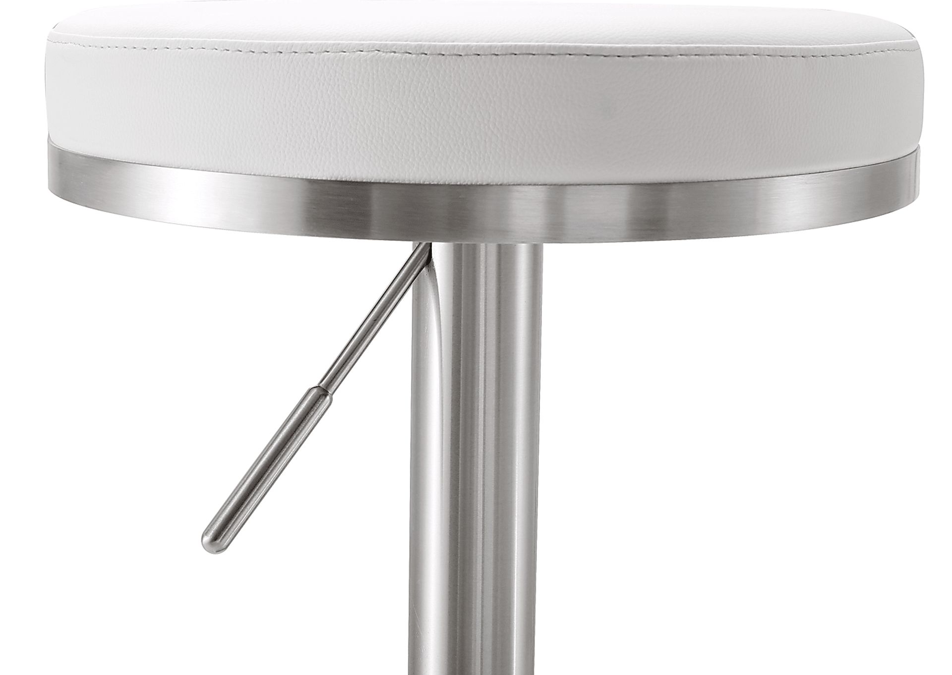 Fano White Adjustable Swivel Barstool - Image 2
