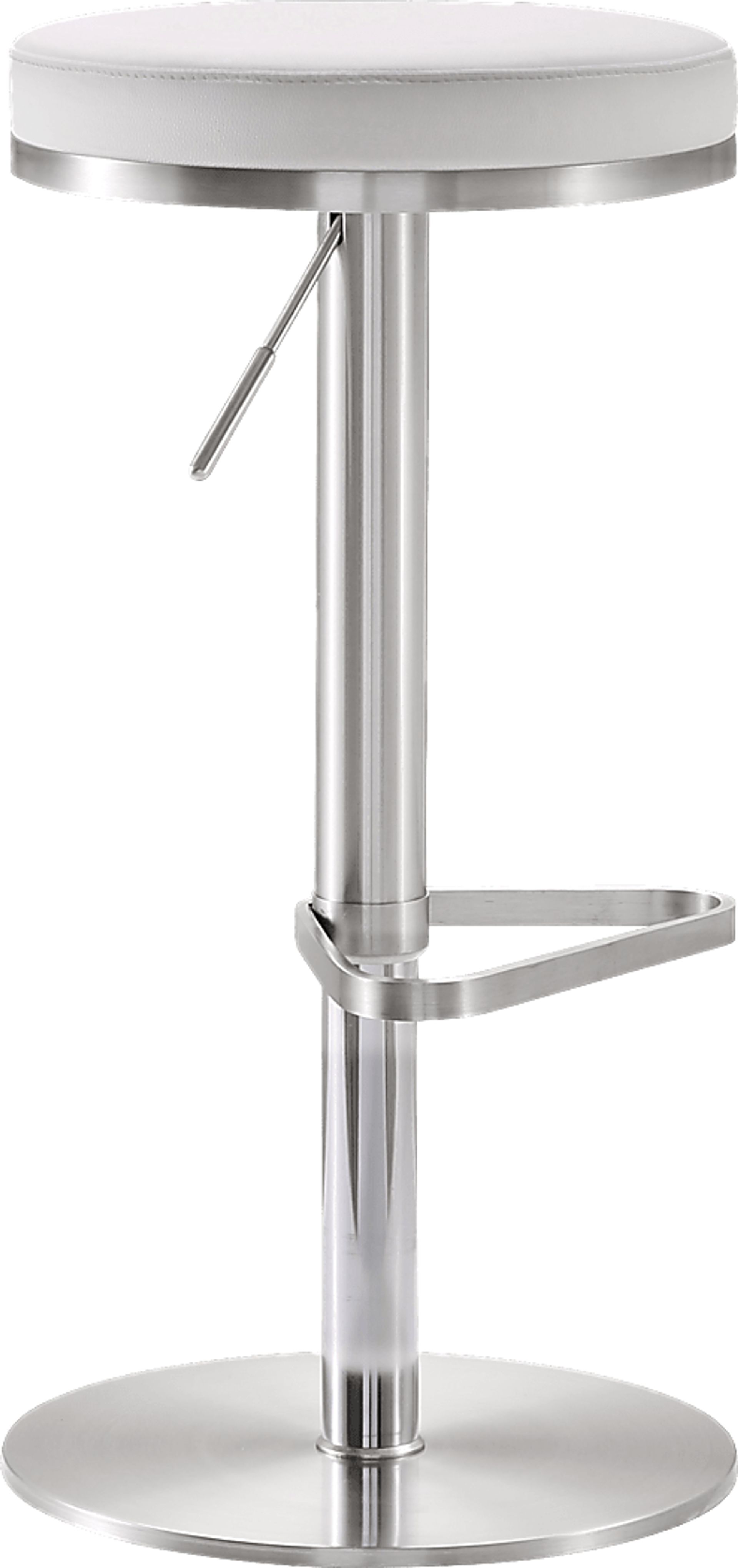 Fano White Adjustable Swivel Barstool - Image 1