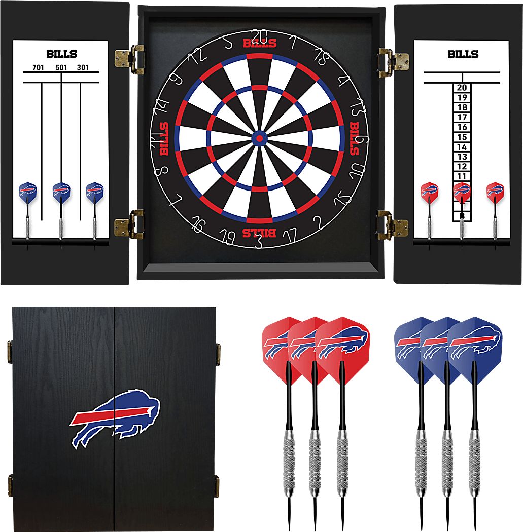 Buffalo Bills Black Dartboard Set