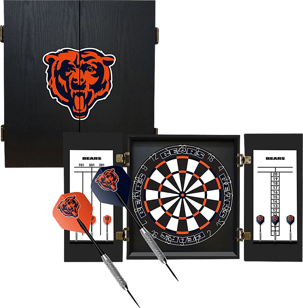 Chicago Bears Black Dartboard Set