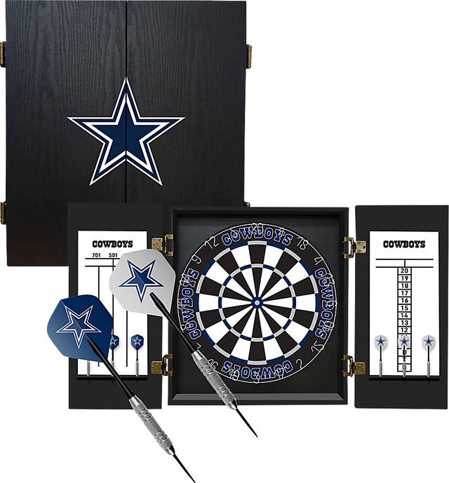 Dallas Cowboys Black Dartboard Set - Thumbnail - Image 1