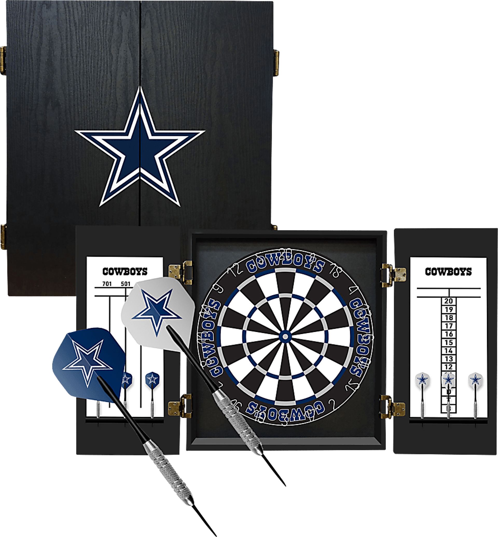 Dallas Cowboys Black Dartboard Set - Image 1