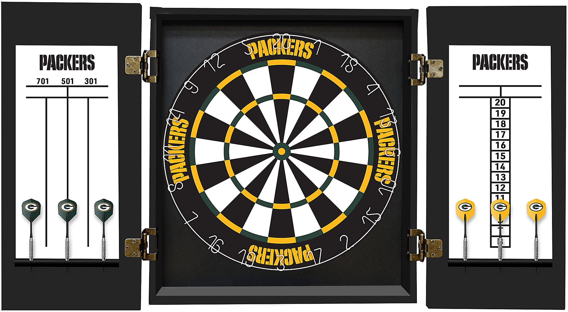 Green Bay Packers Black Dartboard Set - Image 3