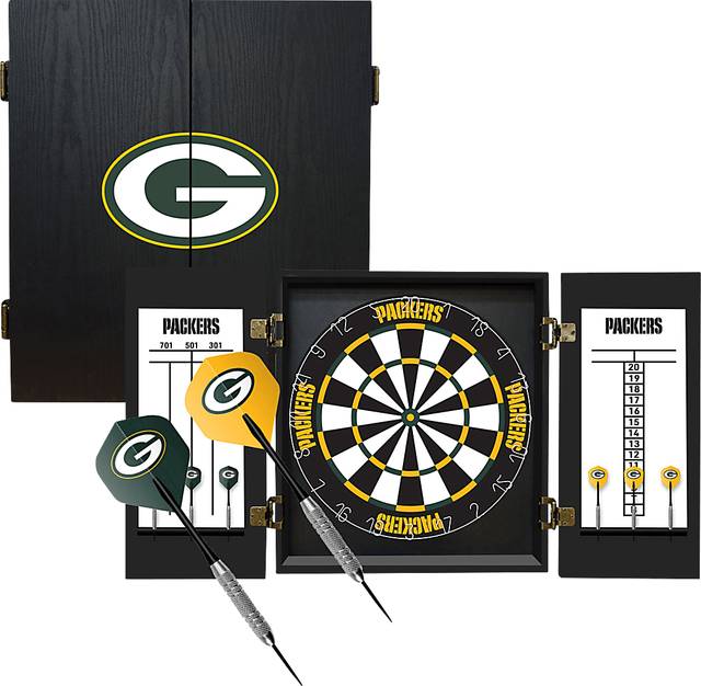 Green Bay Packers Black Dartboard Set - Thumbnail - Image 1
