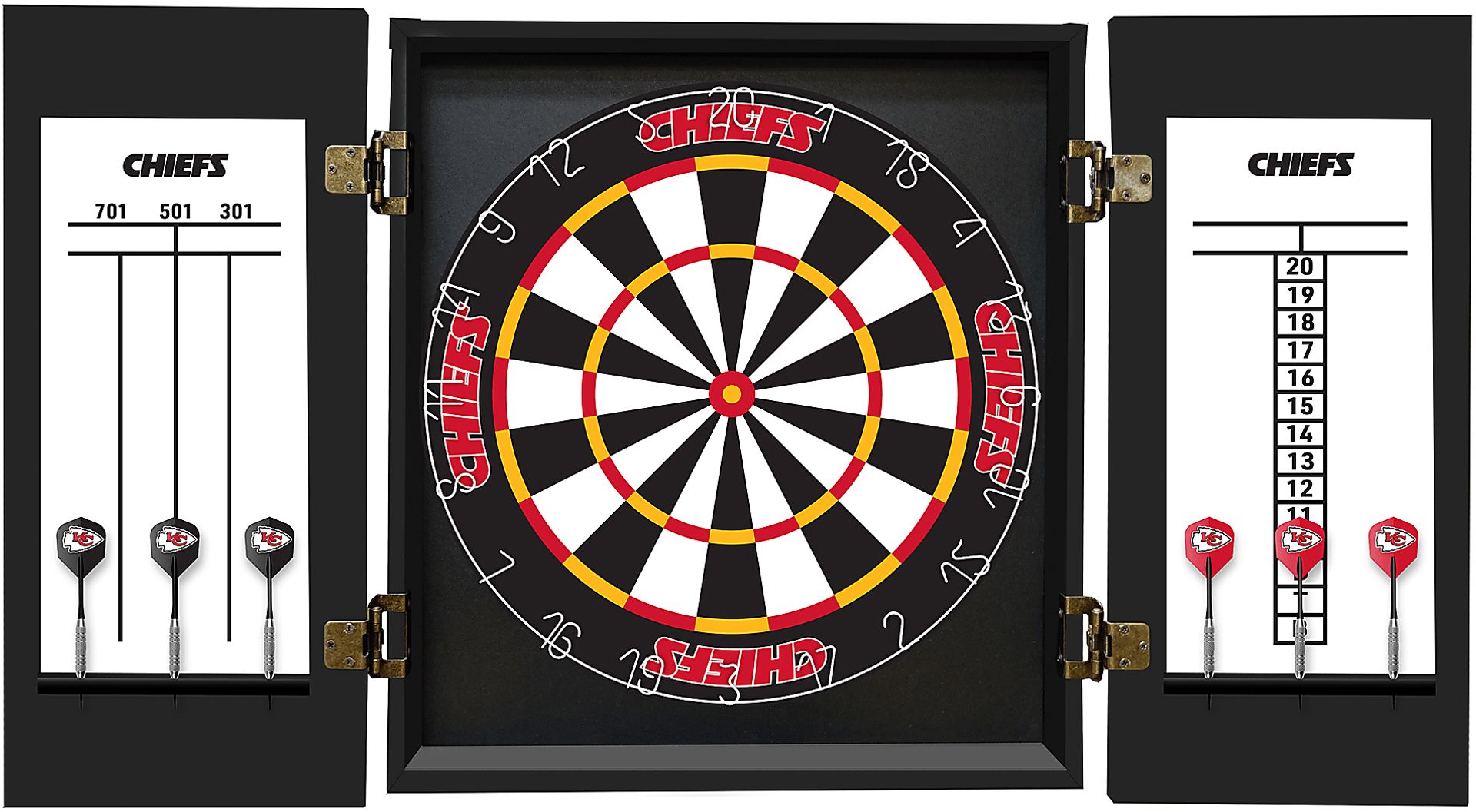 Kansas City Chiefs Black Dartboard Set - Image 3