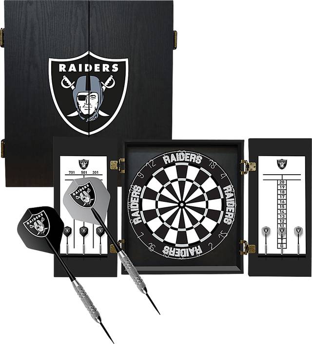 Fan's Choice Black Las Vegas Raiders Dartboard Set - Thumbnail - Image 1