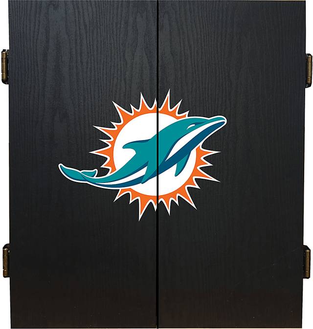 Miami Dolphins Black Dartboard Set - Thumbnail - Image 2
