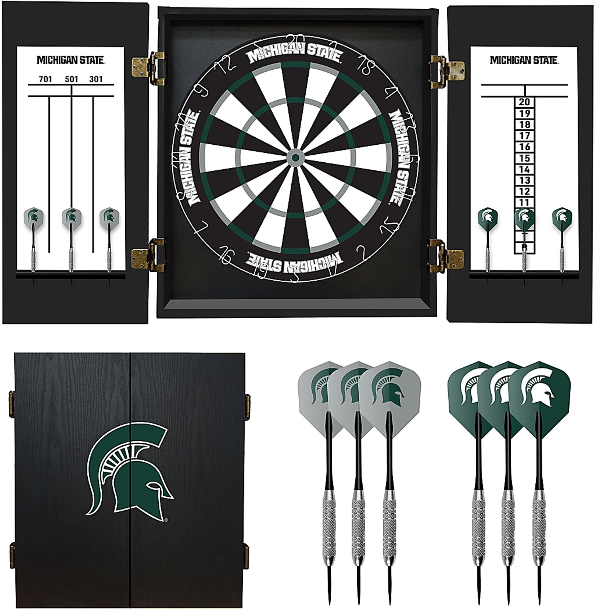 Michigan State Black Dartboard Set - Image 3