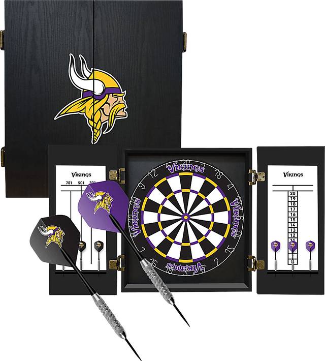 Minnesota Vikings Black Dartboard Set - Thumbnail - Image 1