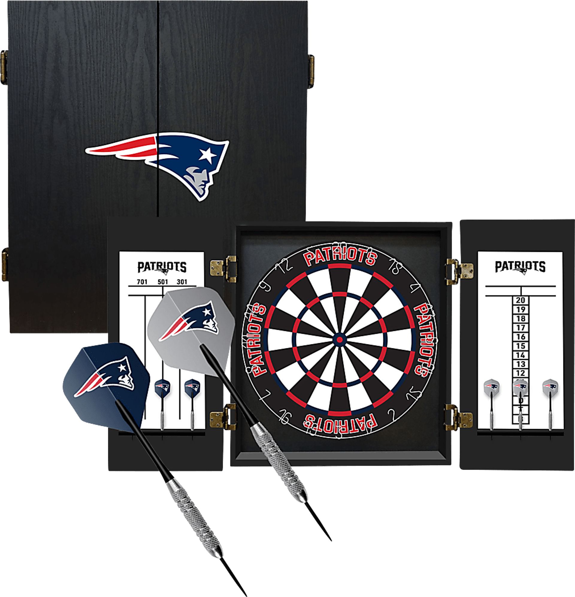 New England Patriots Black Dartboard Set - Image 1