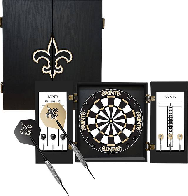 New Orleans Saints Black Dartboard Set - Thumbnail - Image 1