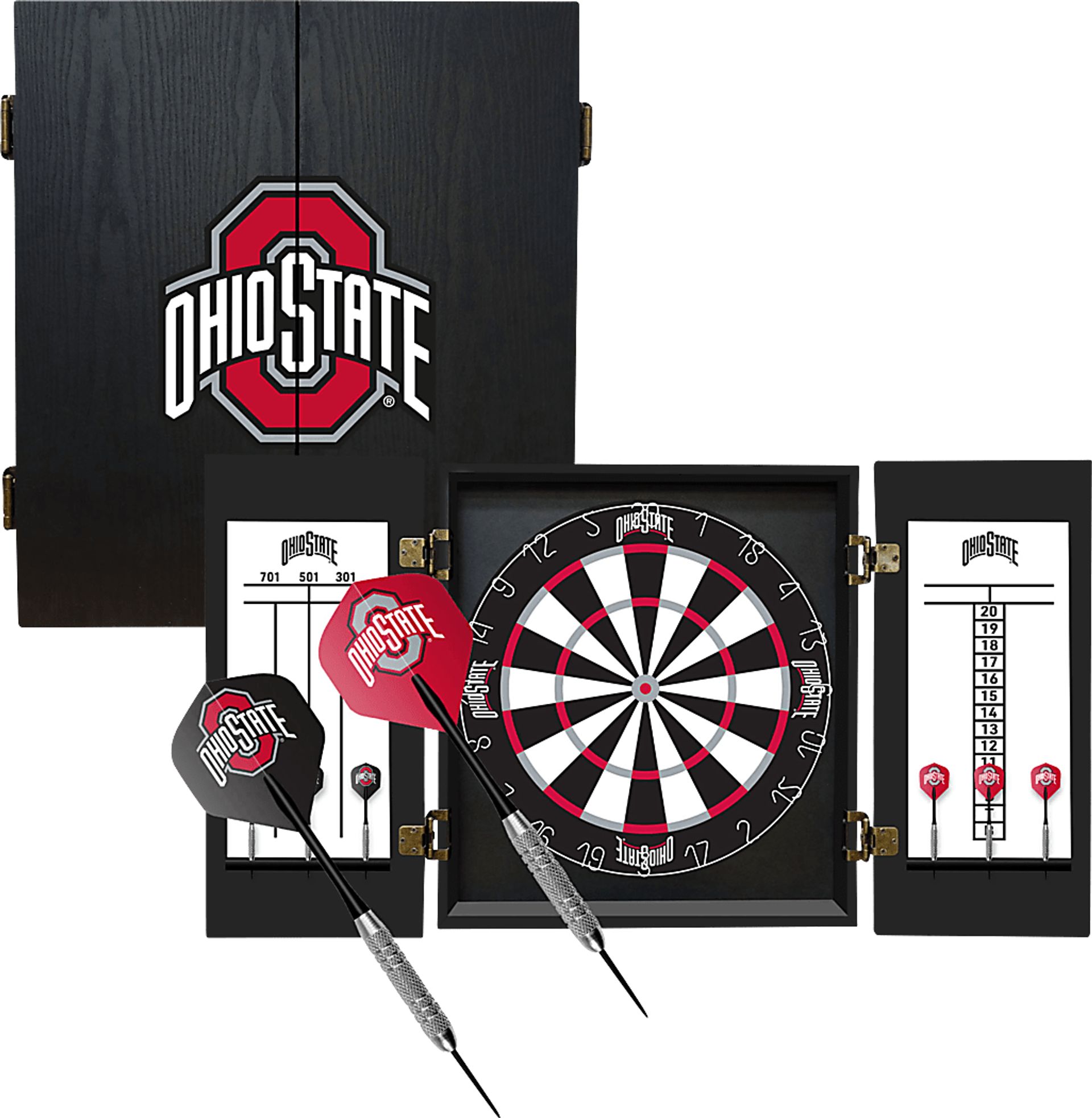Ohio State Black Dartboard Set - Image 1