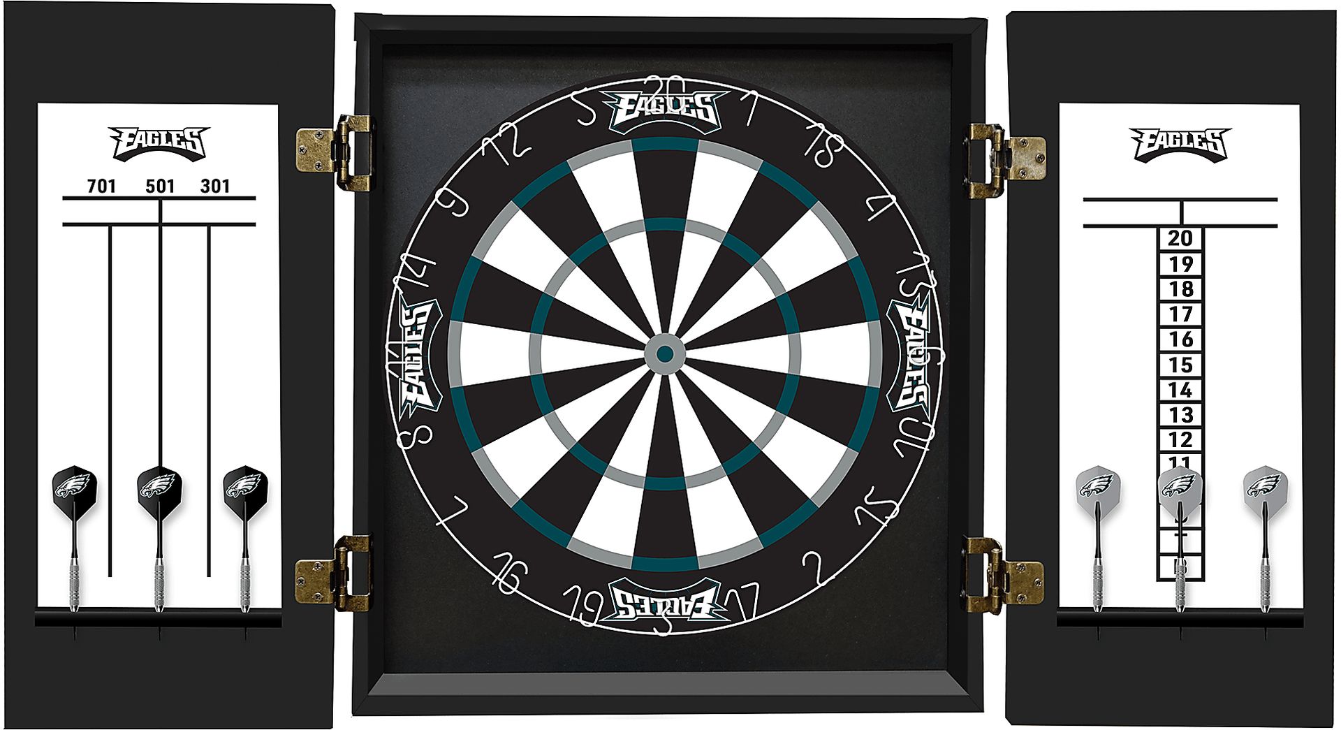 Fan's Choice Black Philadelphia Eagles Dartboard Set - Image 3