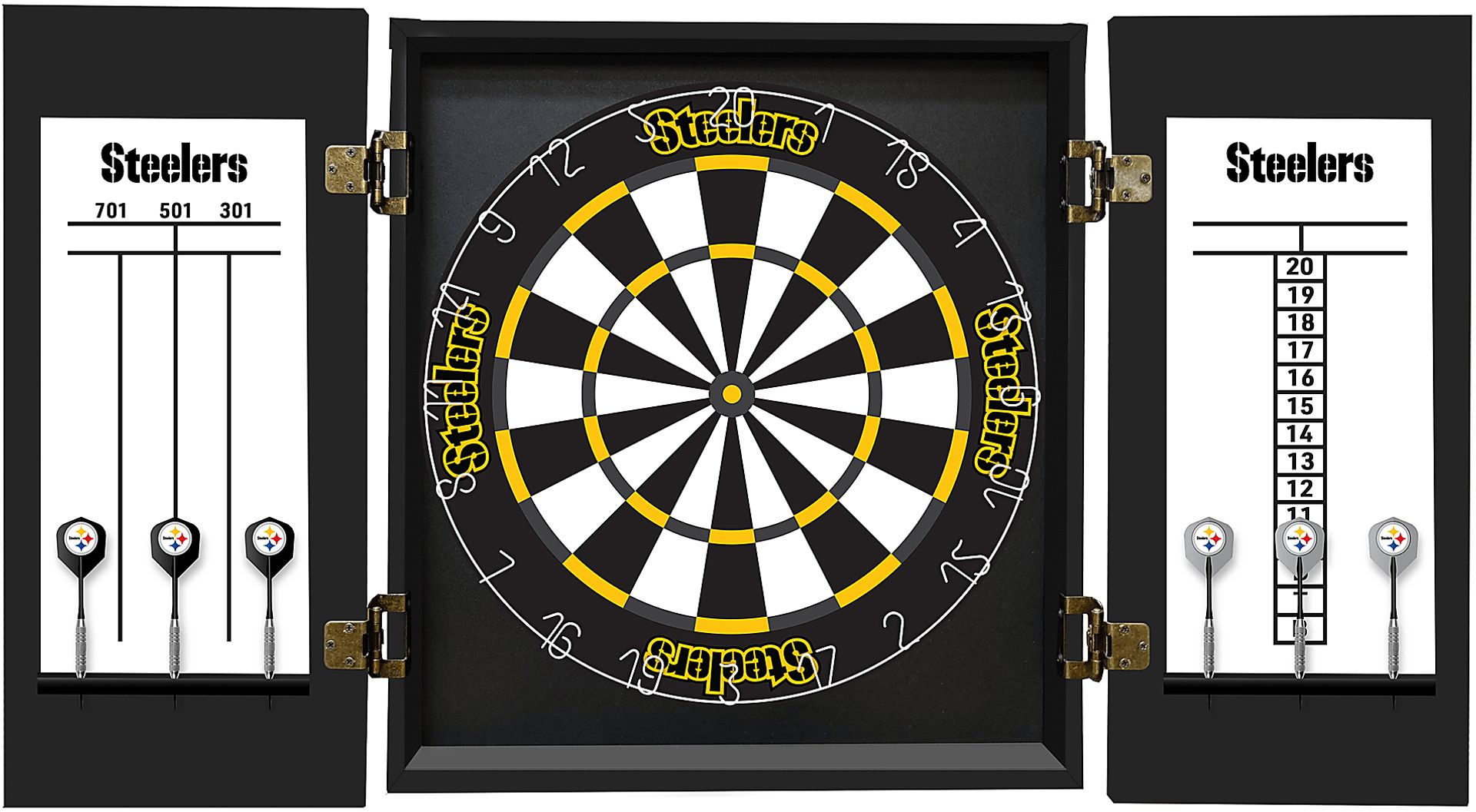 Pittsburgh Steelers Black Dartboard Set - Image 3