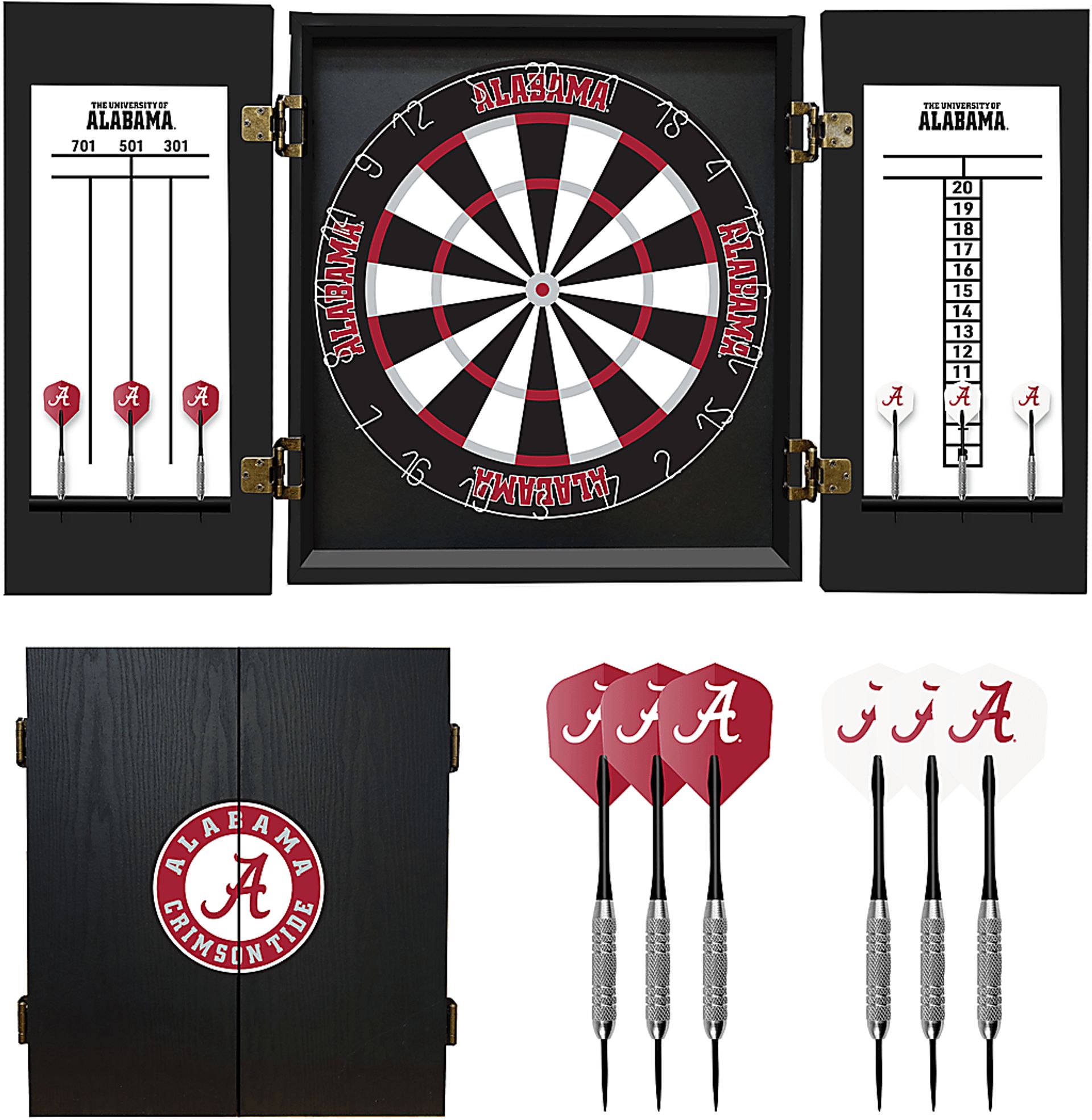 University of Alabama Black Dartboard Set - Image 2