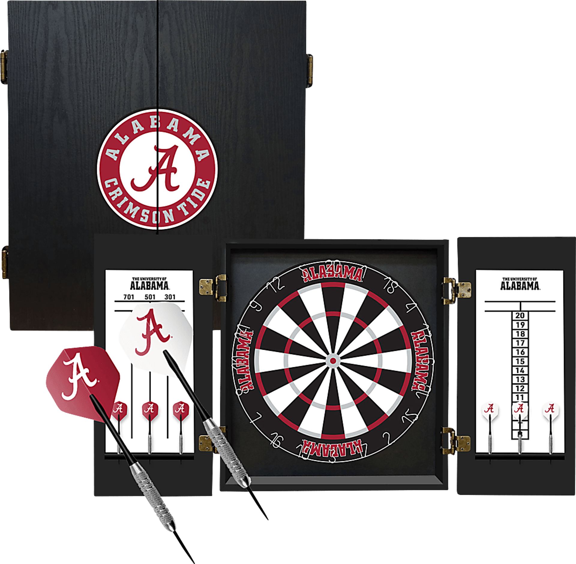 University of Alabama Black Dartboard Set - Image 1