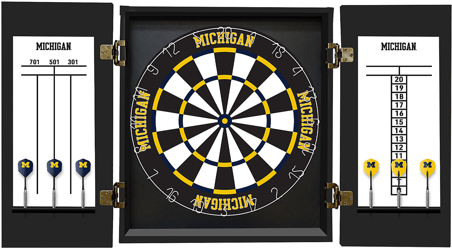 University of Michigan Black Dartboard Set - Image 4
