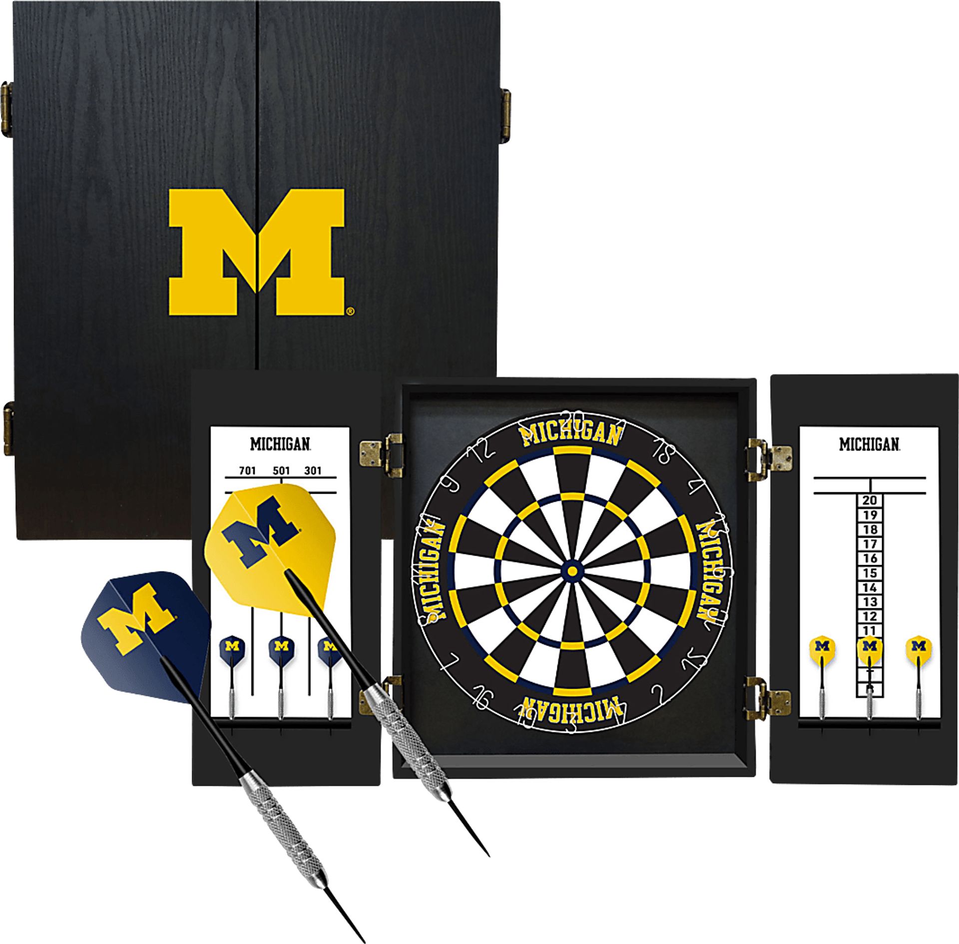 University of Michigan Black Dartboard Set - Image 1