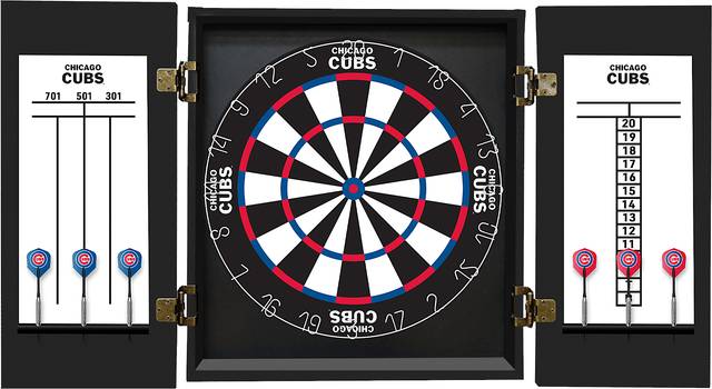 Chicago Cubs Black Dartboard Set - Thumbnail - Image 3