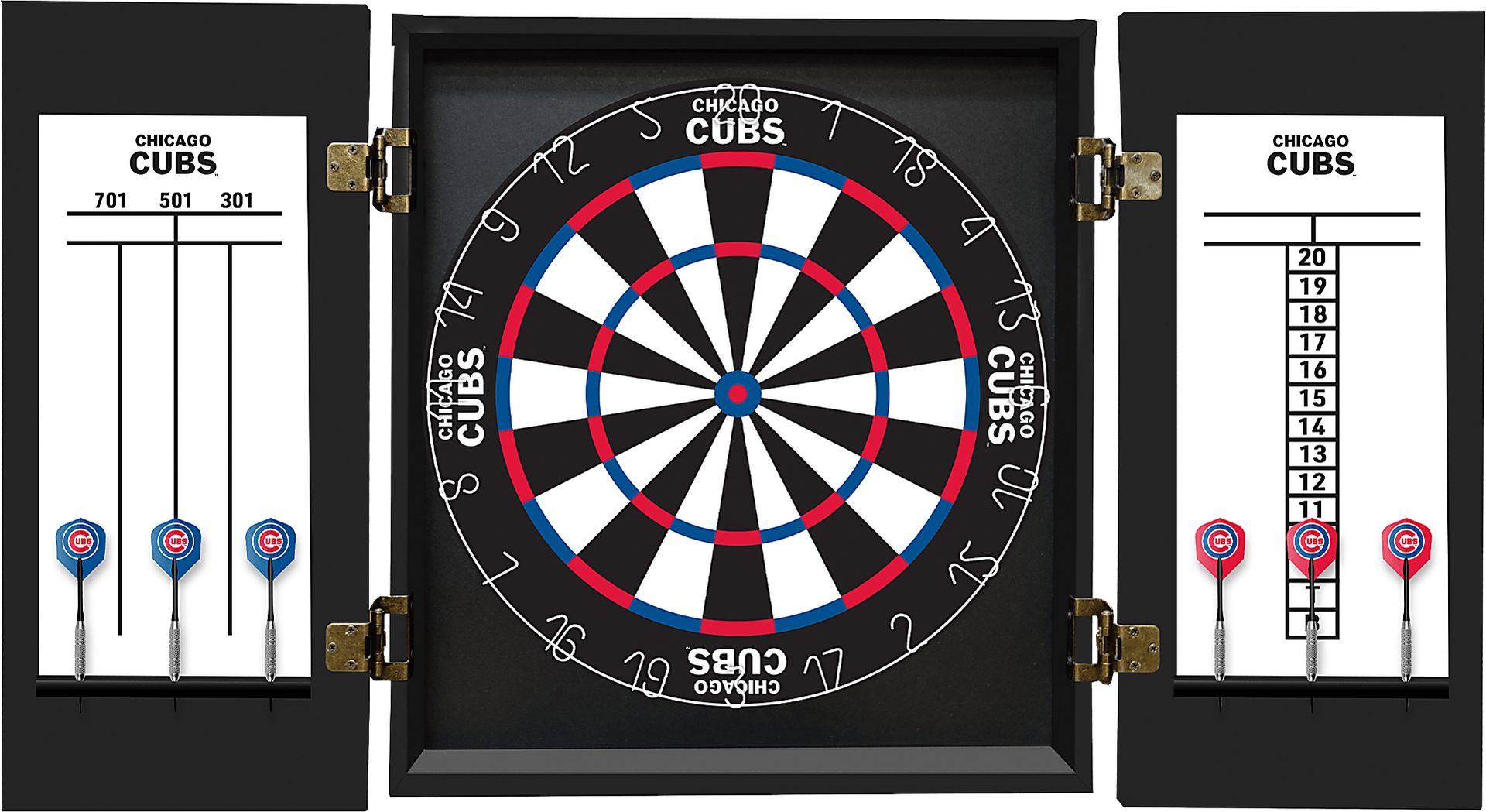 Chicago Cubs Black Dartboard Set - Image 3