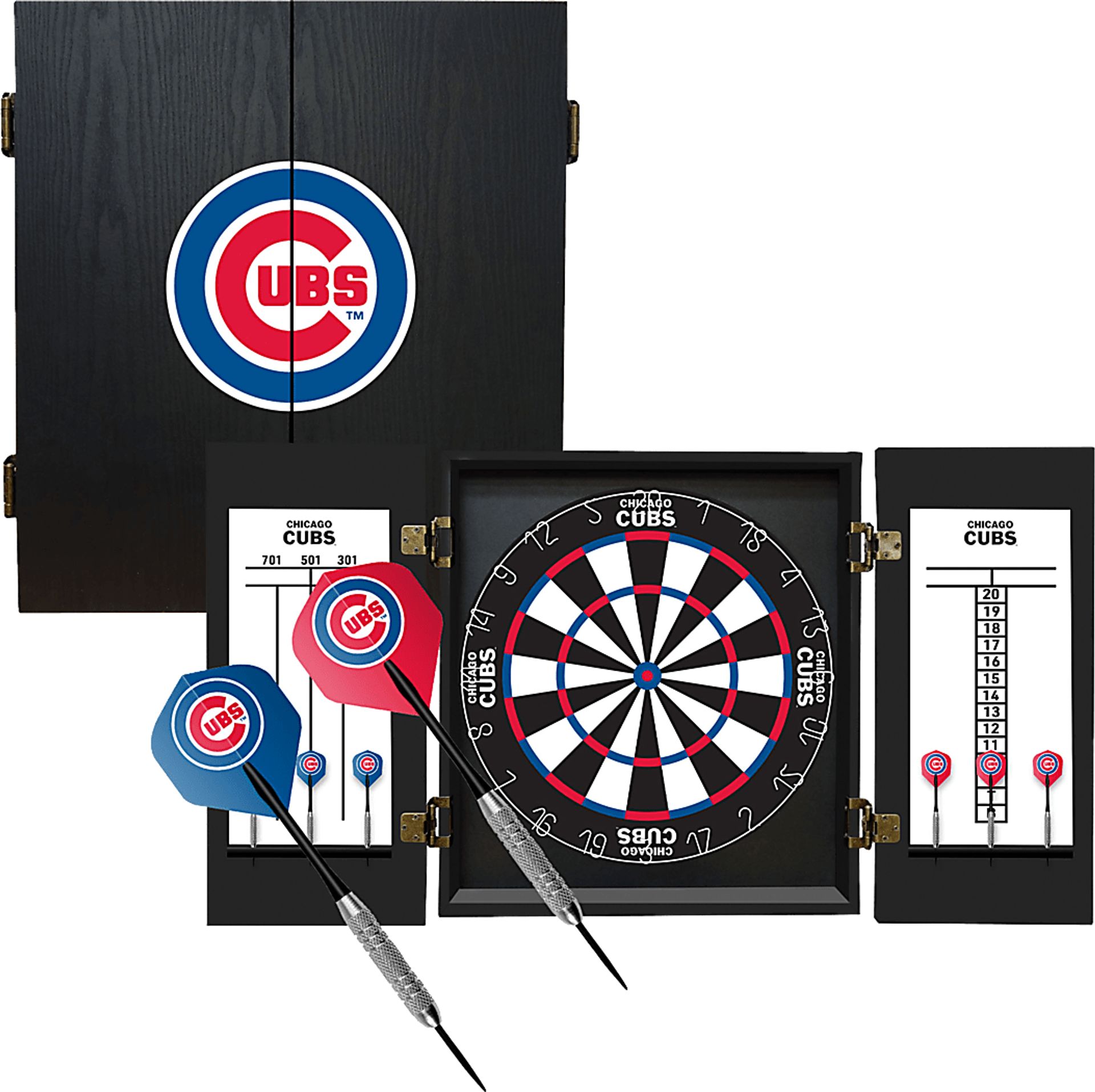 Chicago Cubs Black Dartboard Set - Image 4