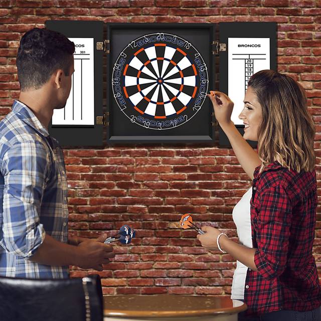 Denver Broncos Black Dartboard Set - Thumbnail - Image 2